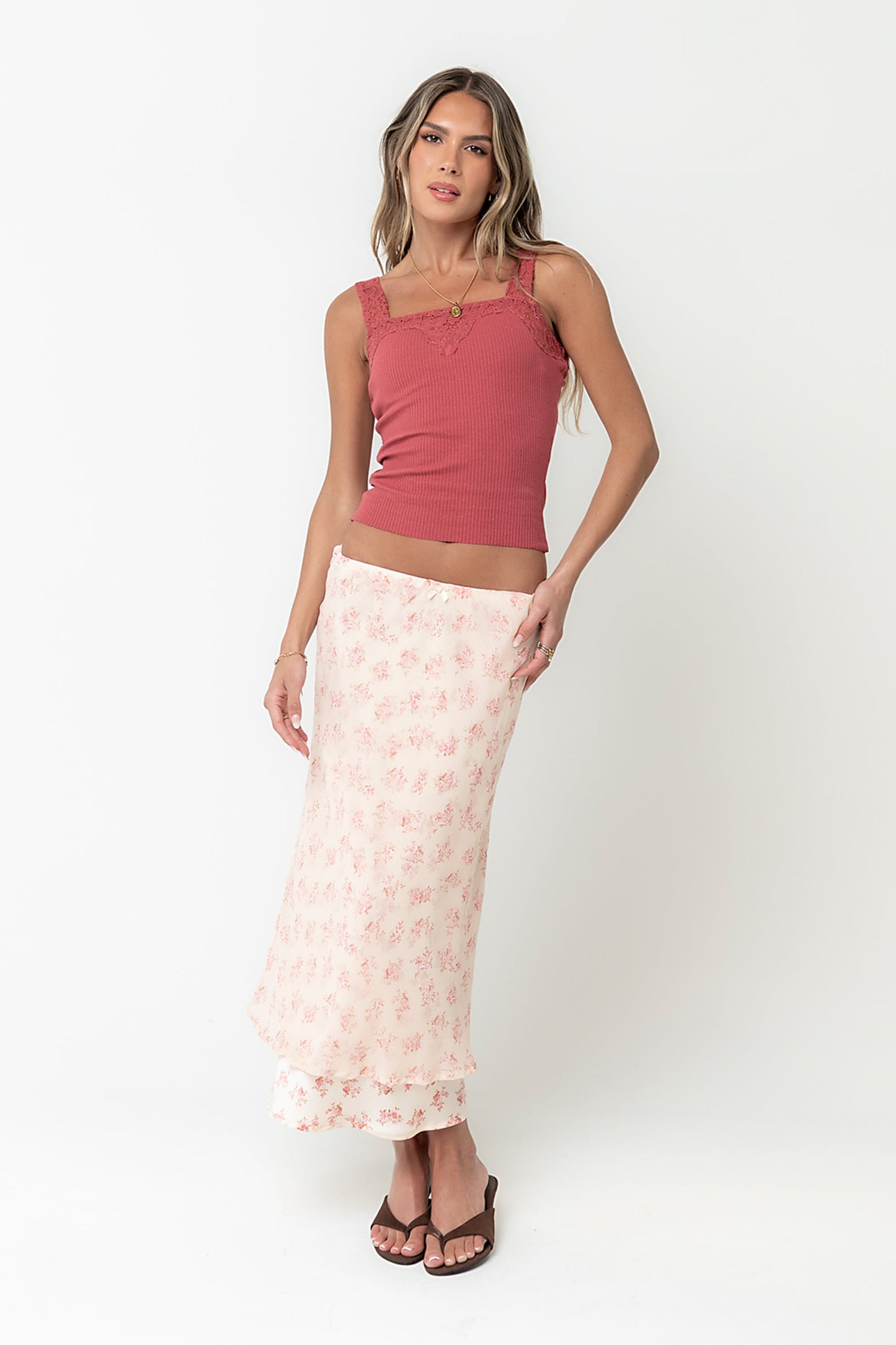 Emma Floral Midi Skirt