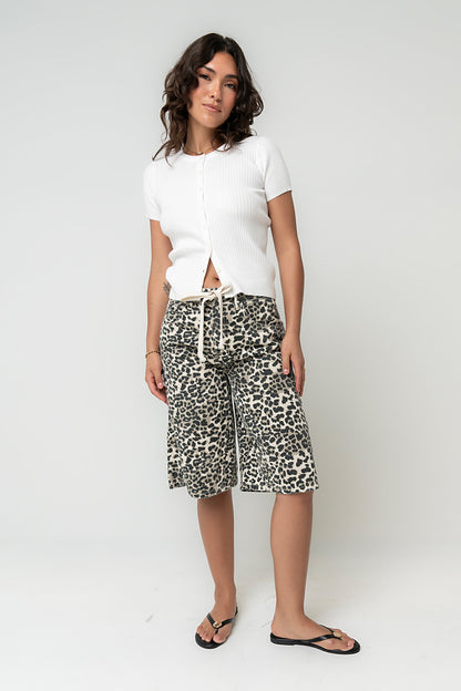 Briggs Leopard Barrel Jorts