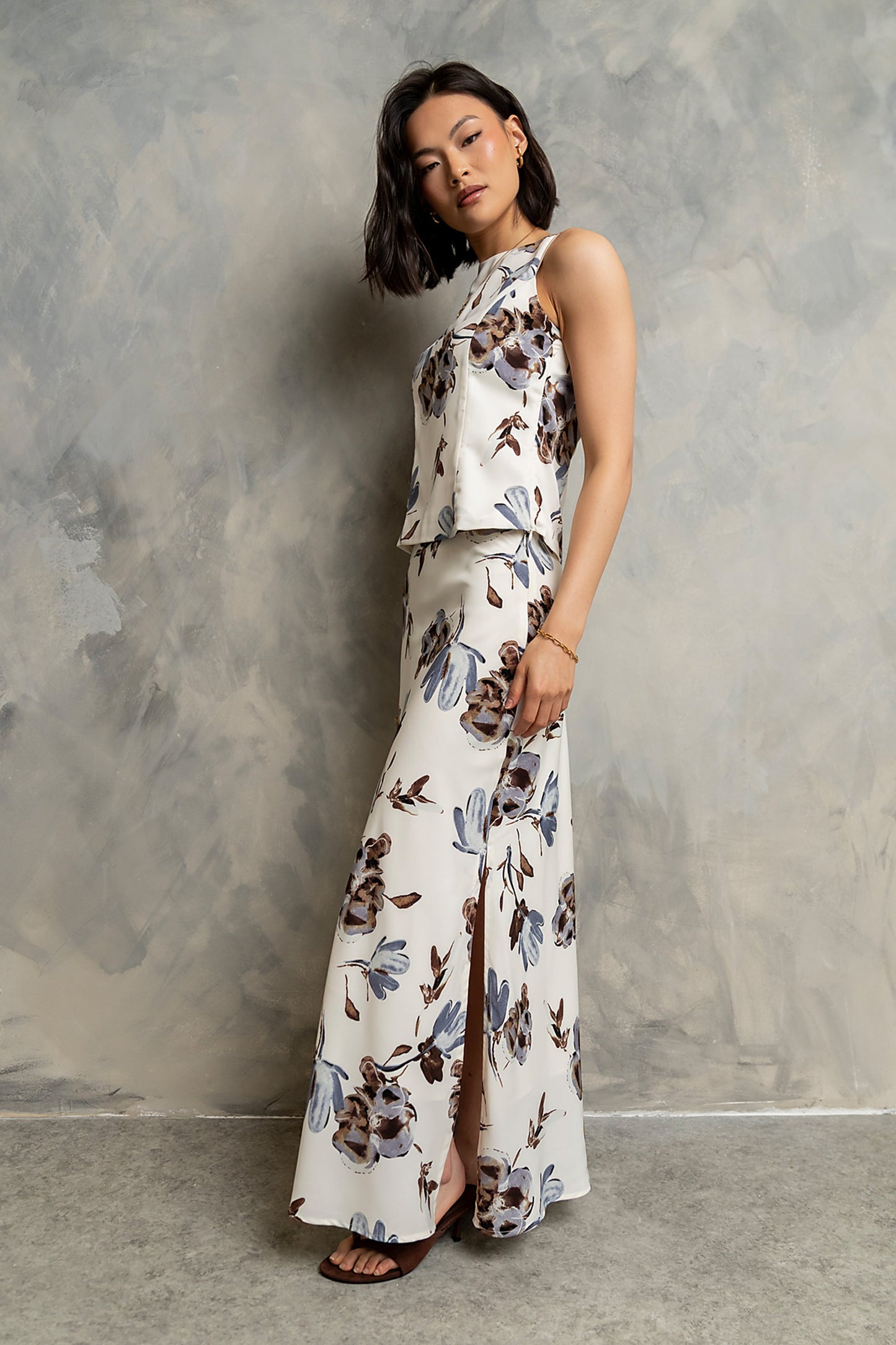 Eden Floral Top in Cream