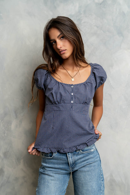 Barbara Plaid Blouse