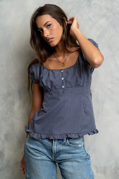 Barbara Plaid Blouse