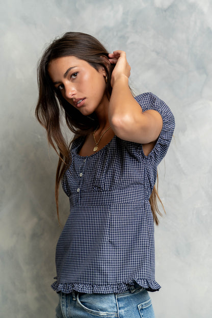 Barbara Plaid Blouse