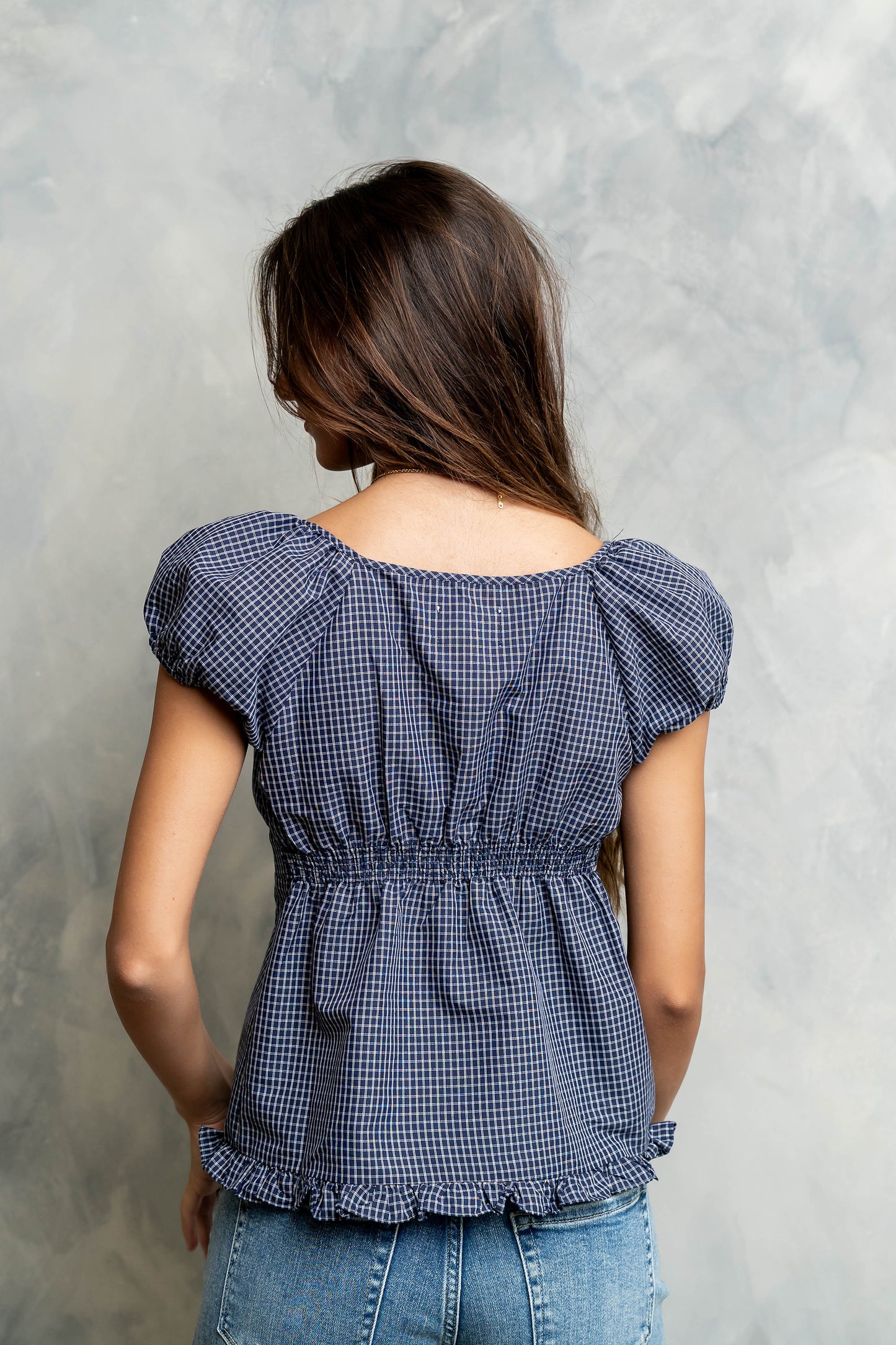 Barbara Plaid Blouse