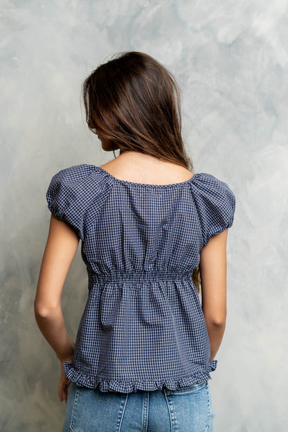 Barbara Plaid Blouse