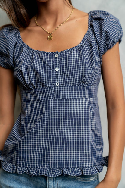 Barbara Plaid Blouse