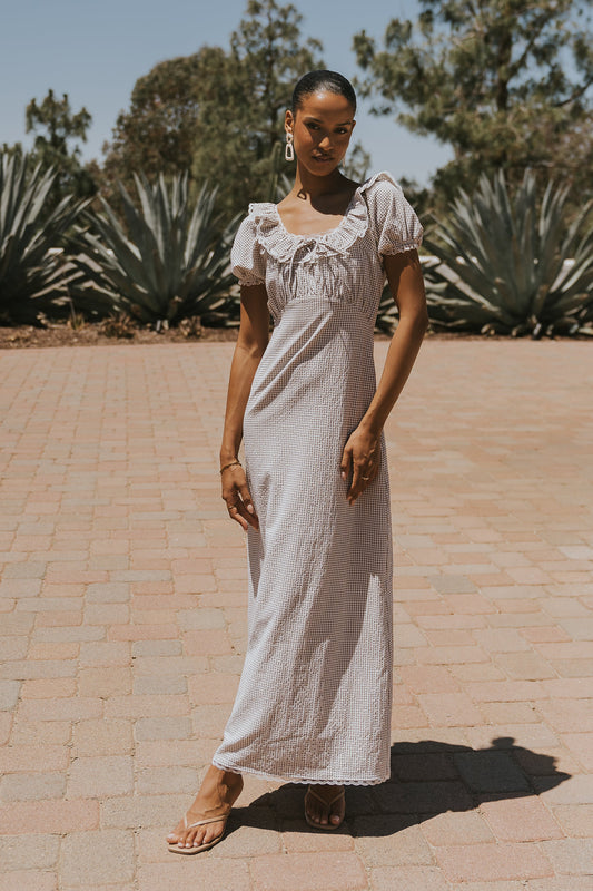 Annelise Maxi Dress in Gingham