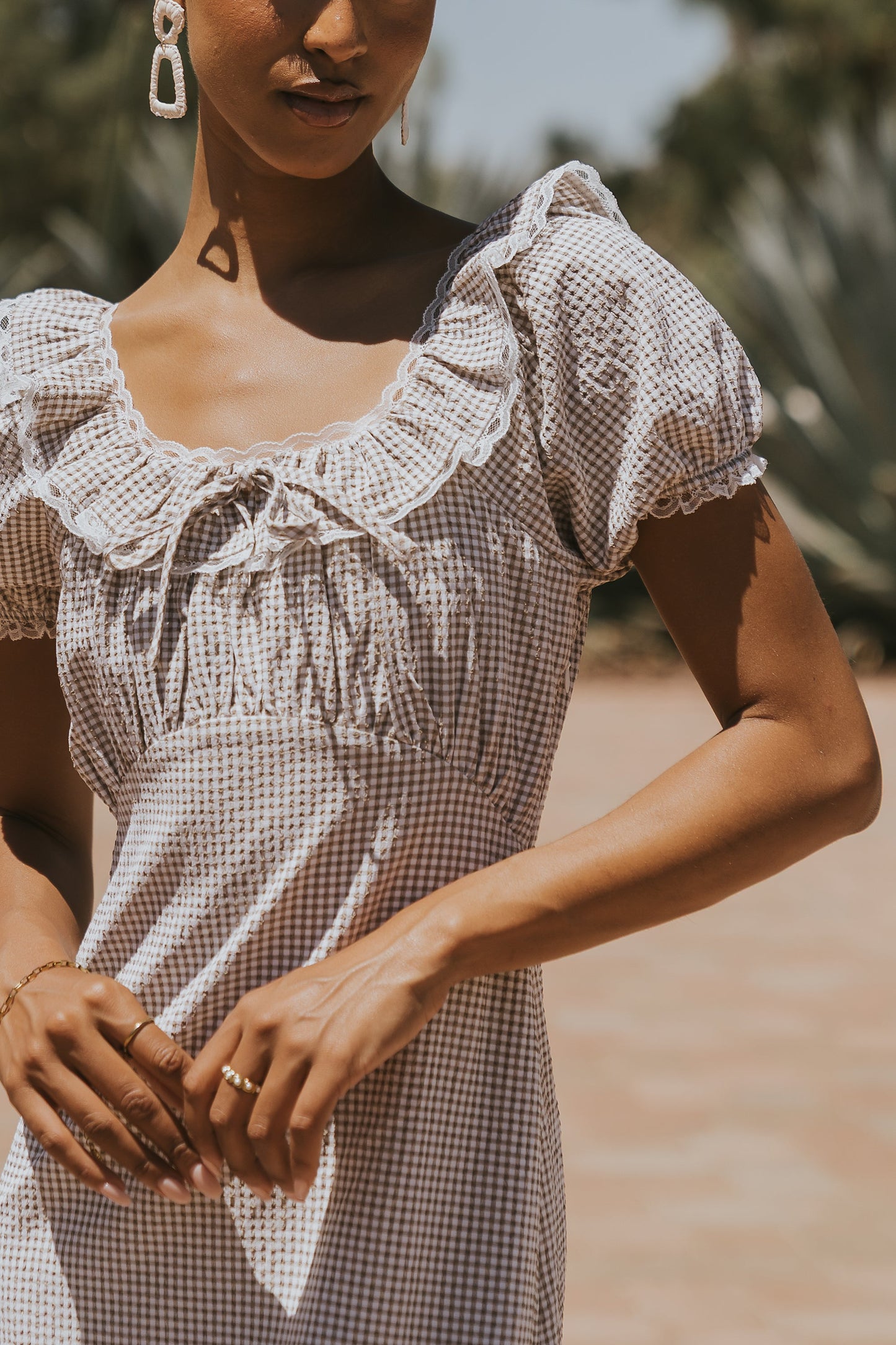 Annelise Maxi Dress in Gingham