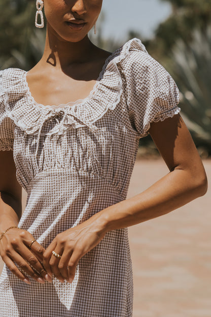 Annelise Maxi Dress in Gingham