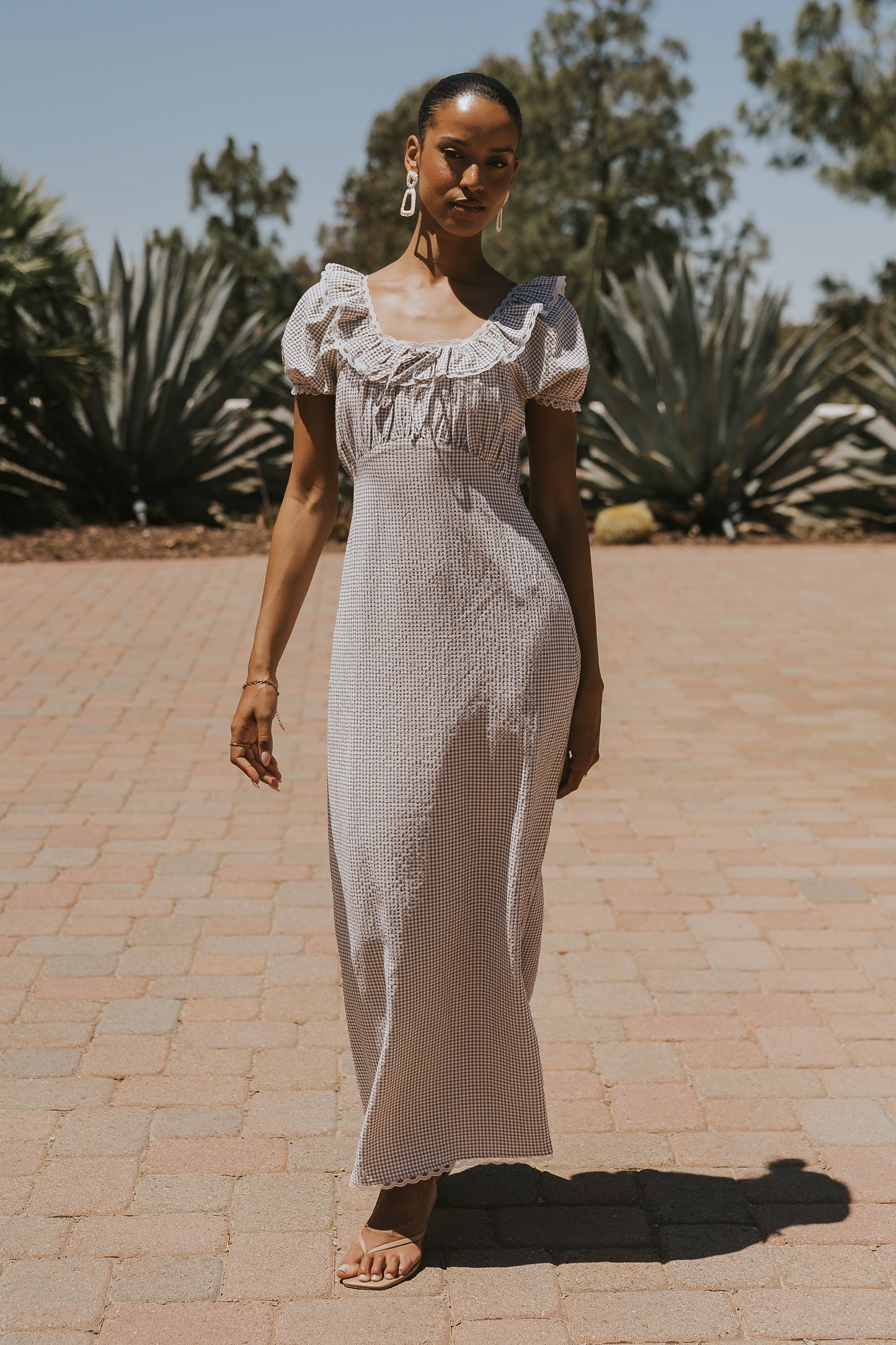 Annelise Maxi Dress in Gingham