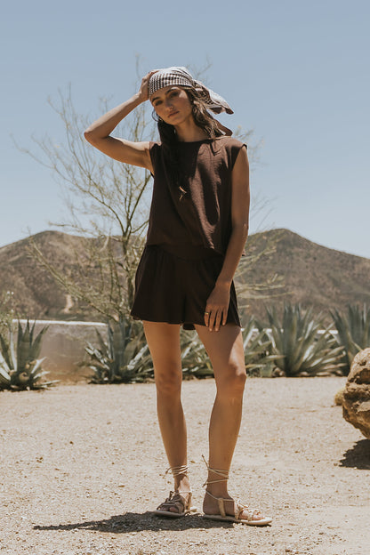 Britta Tank Top in Brown