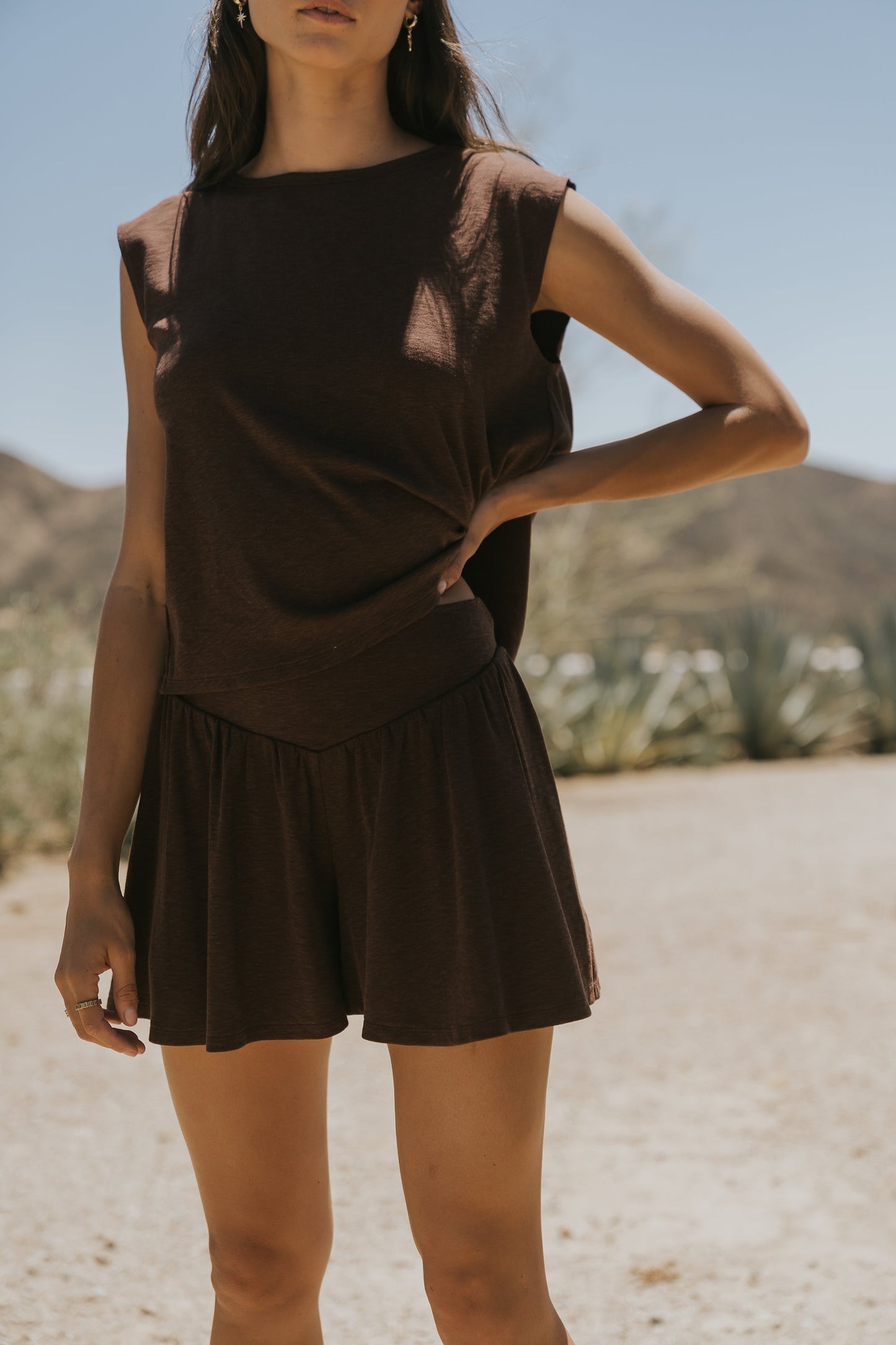Britta Tank Top in Brown