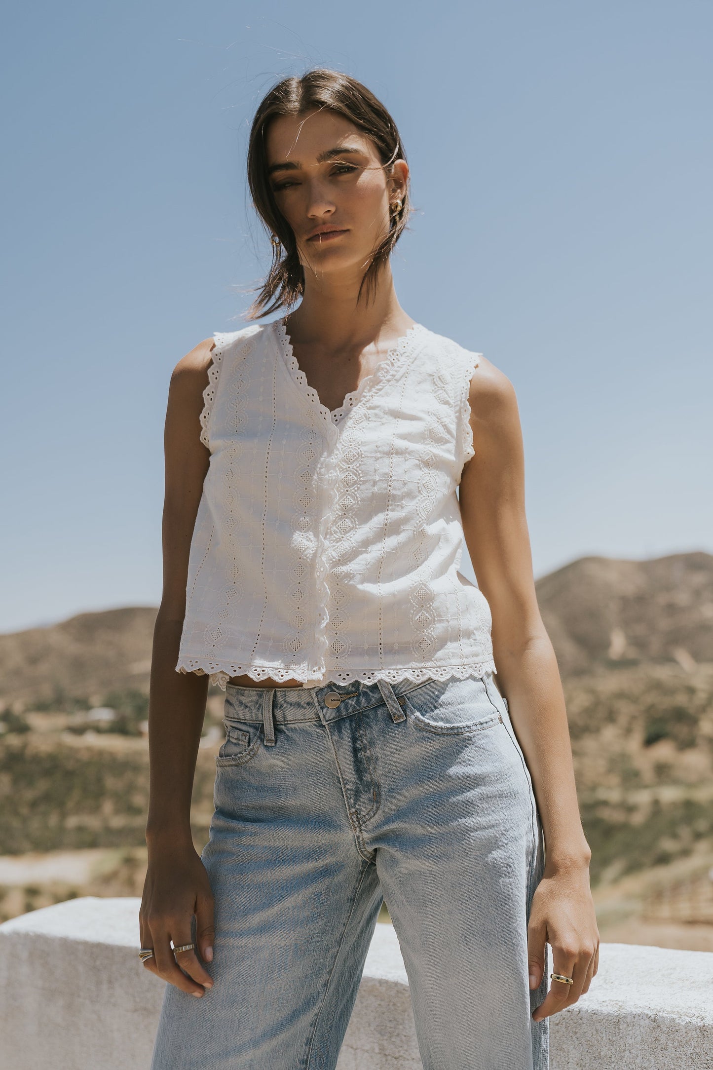 Giana Embroidered Tank Top