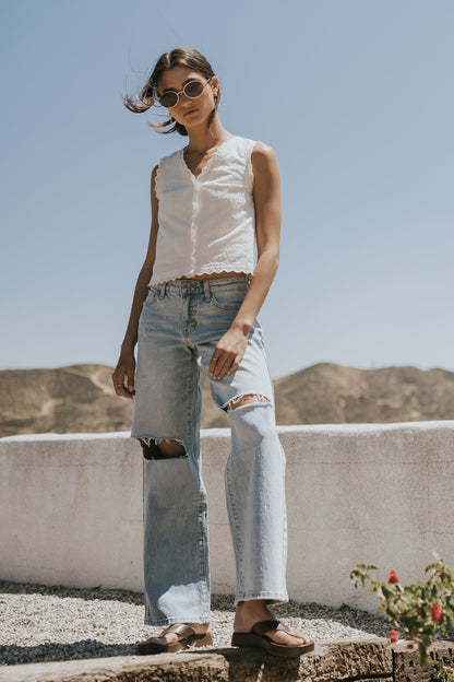 Giana Embroidered Tank Top