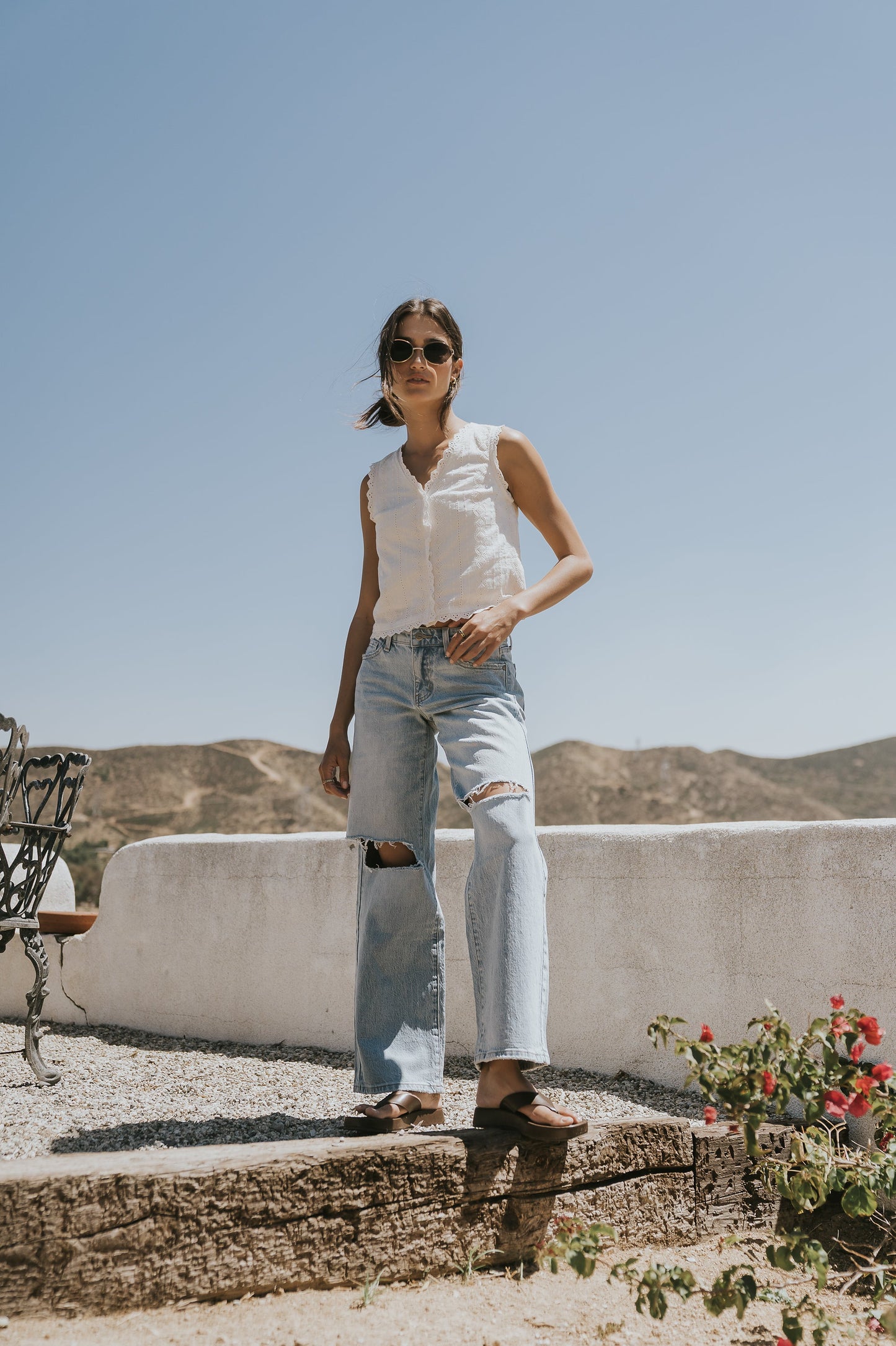 Giana Embroidered Tank Top