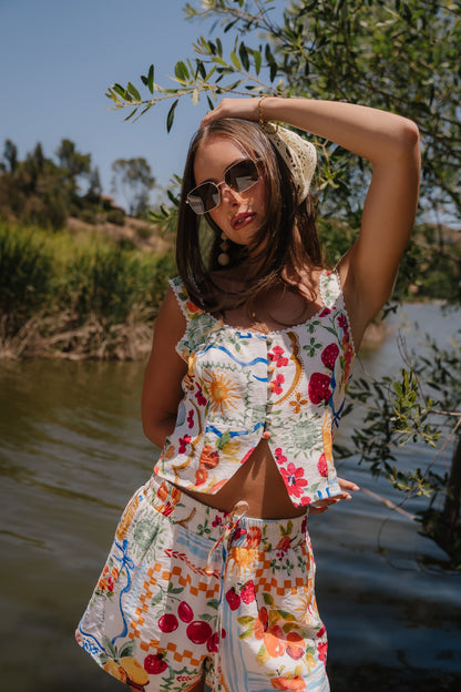 Fiorella Graphic Top