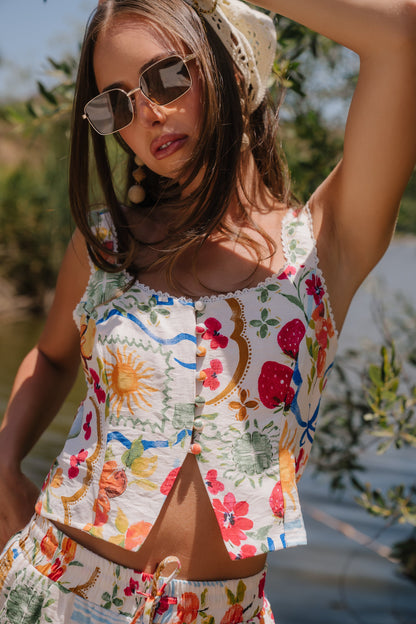 Fiorella Graphic Top