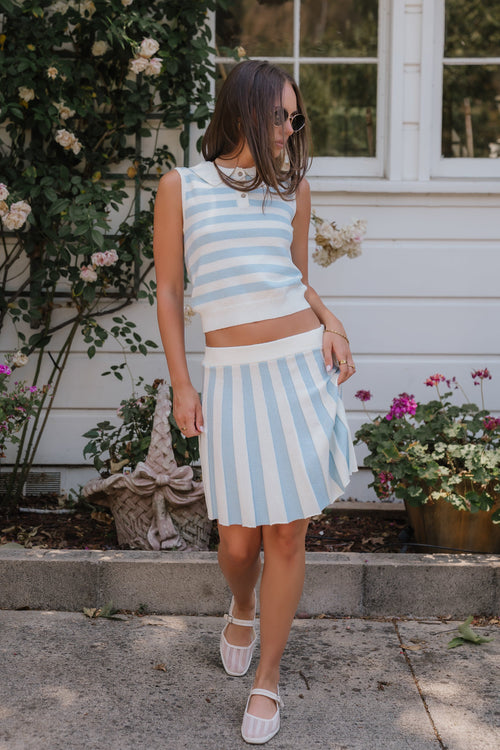 Alexa Striped Knit Mini Skirt