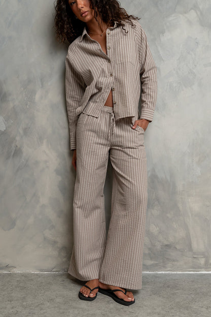 Conner Wide Leg Pants in Taupe