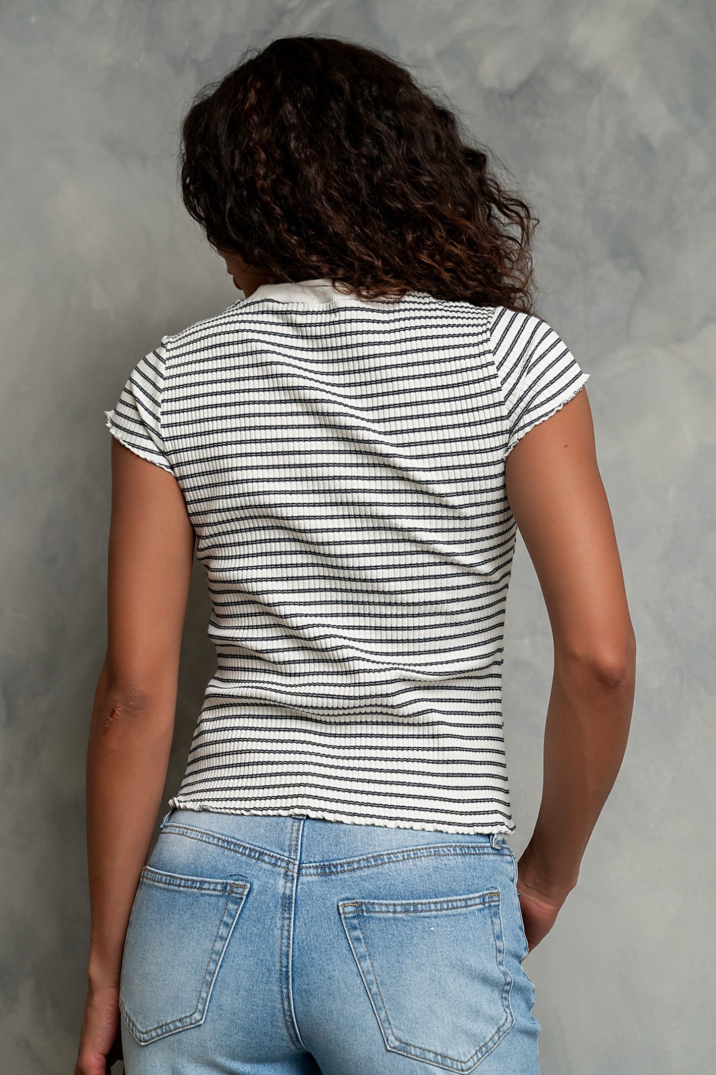 Gemma Striped Ribbed Top