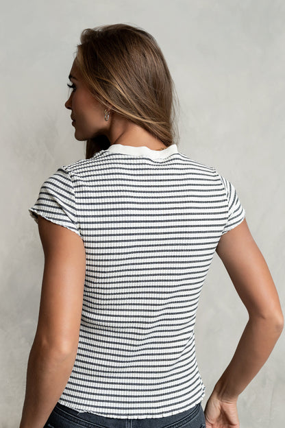 Gemma Striped Ribbed Top