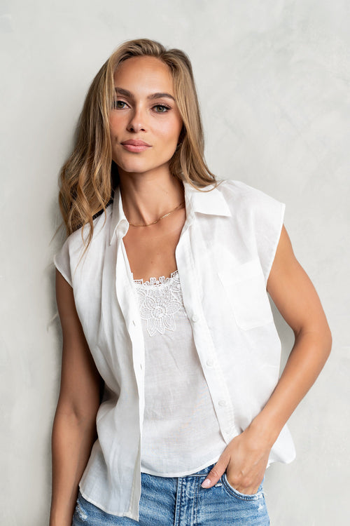 Hank Twofer Top in White