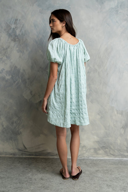 Charlie Gingham Mini Dress in Blue
