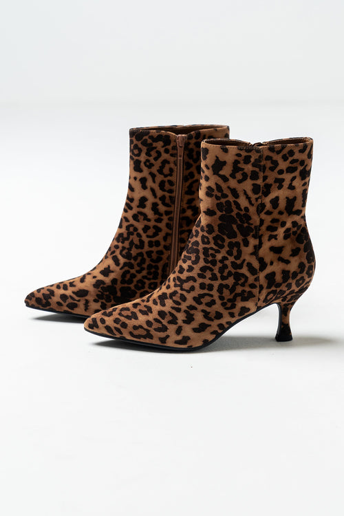 Ediva Kitten Heel Bootie in Leopard