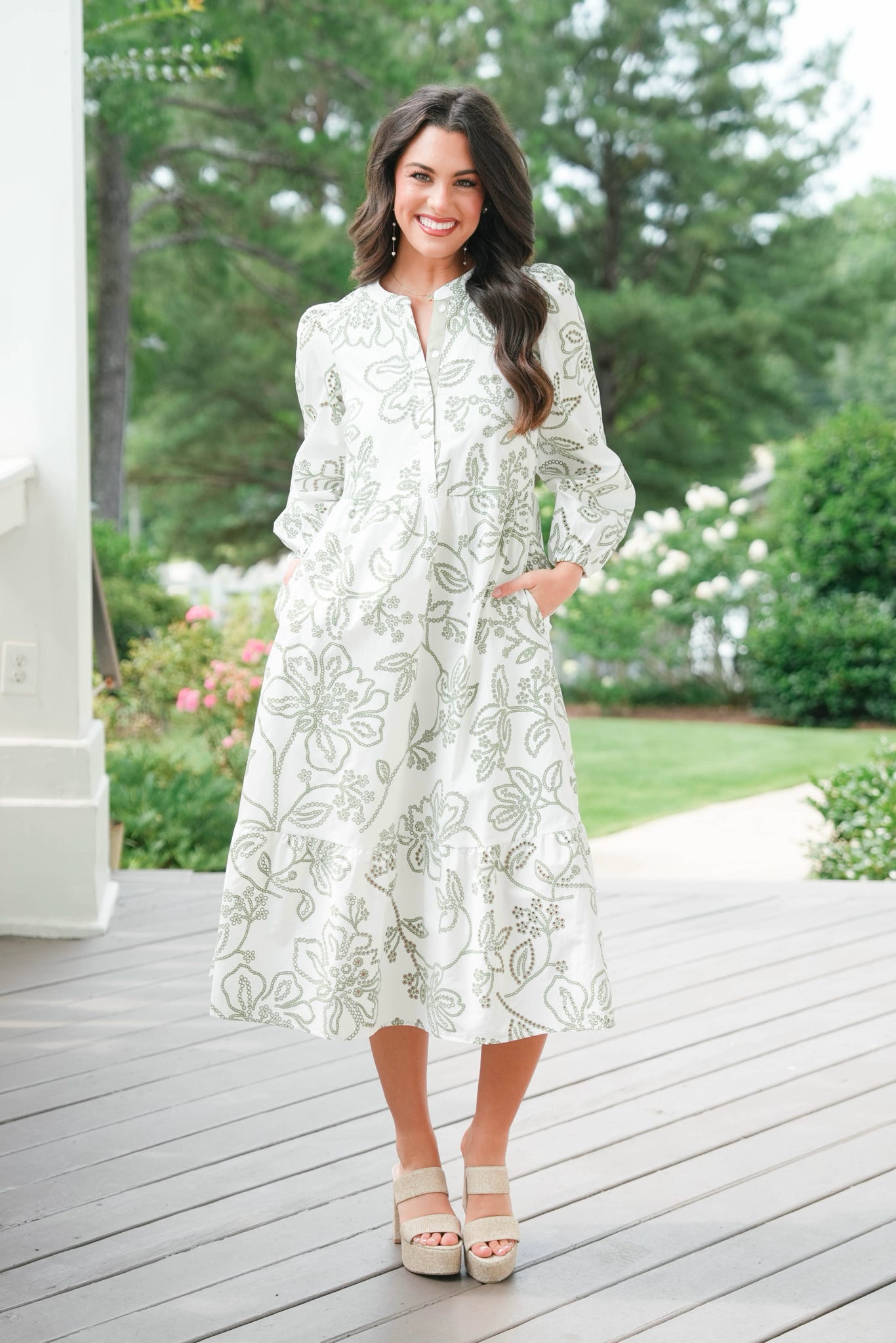 Mary Square Riley Lacecap Dress