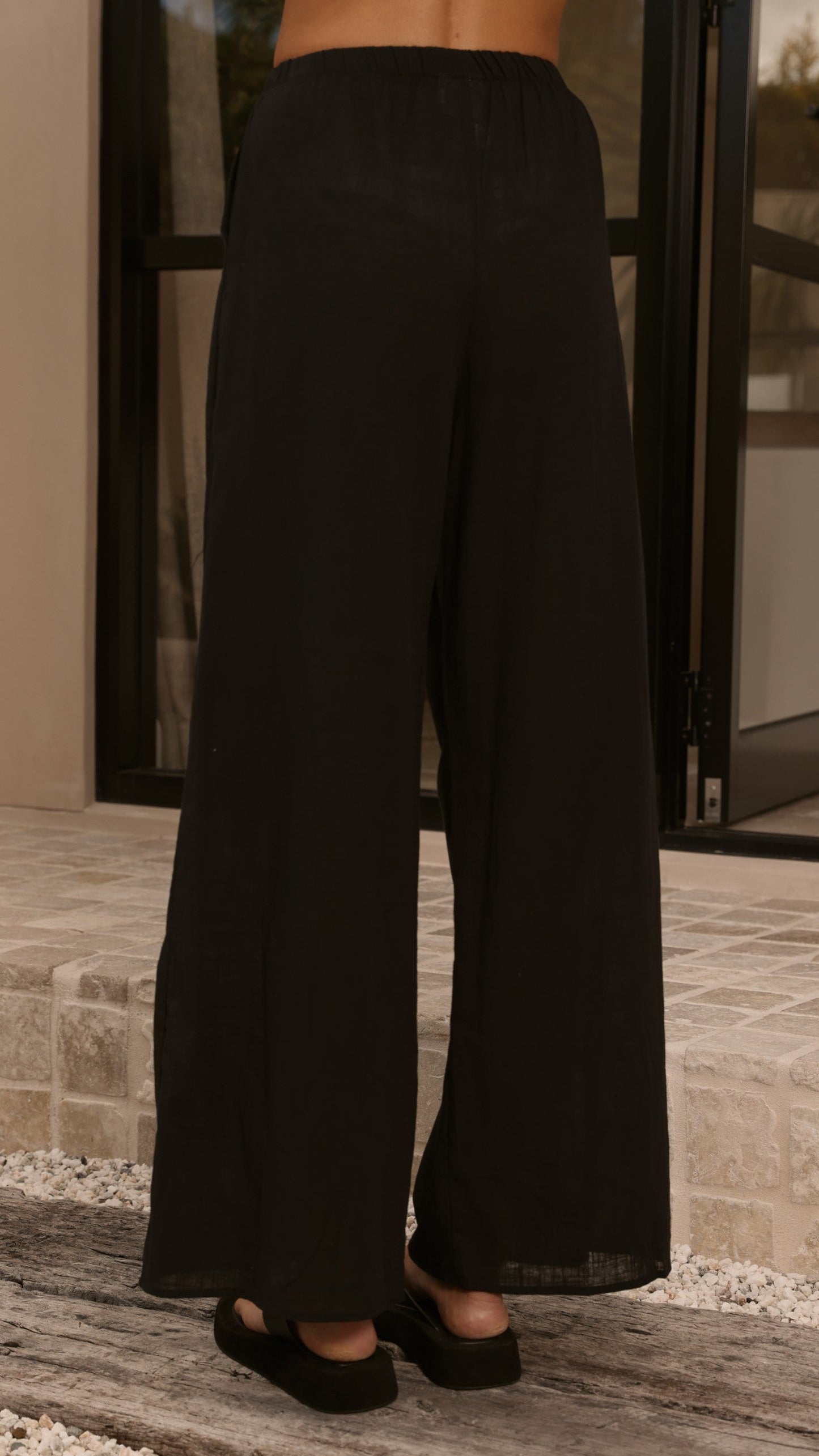 Maison Strapless Top & Pants Set - Black