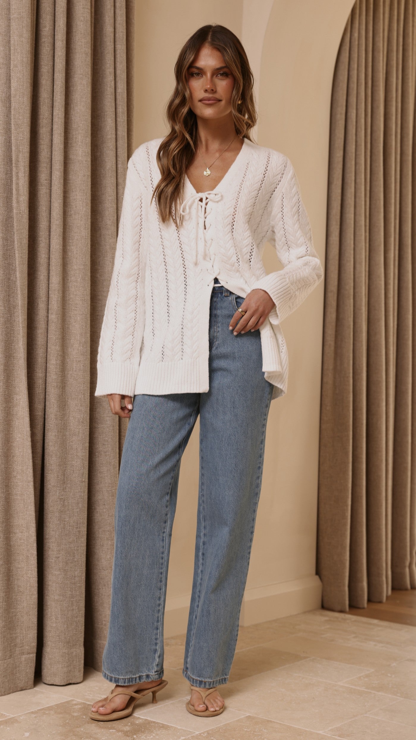 Georgia Knit Top - White