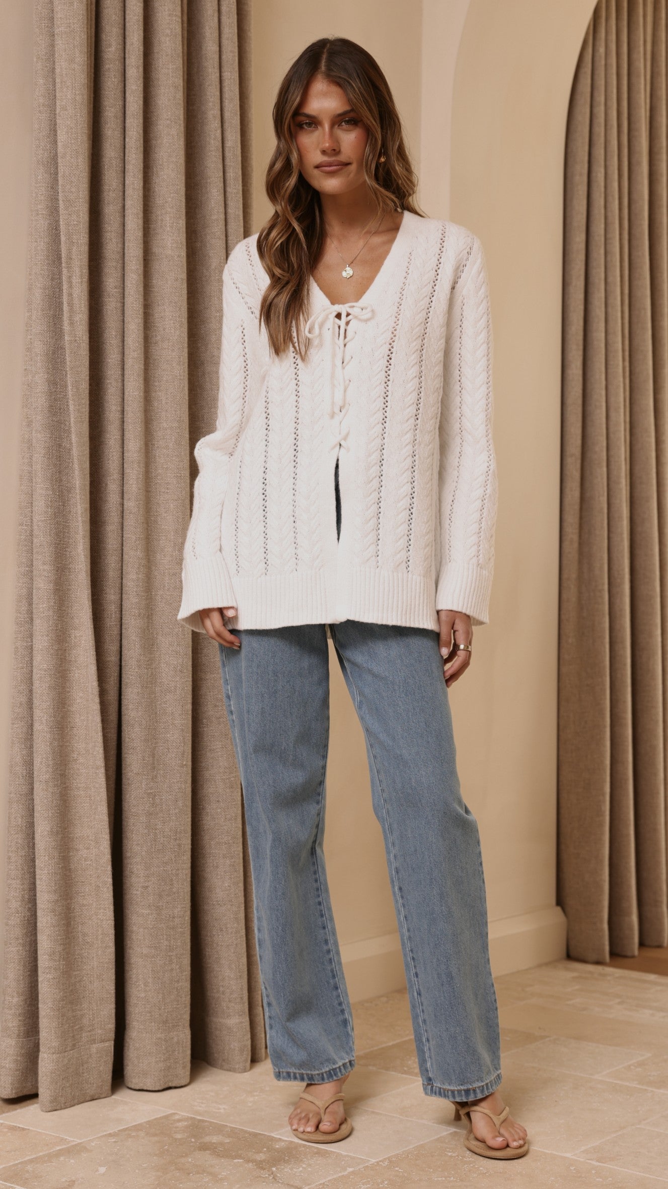 Georgia Knit Top - White