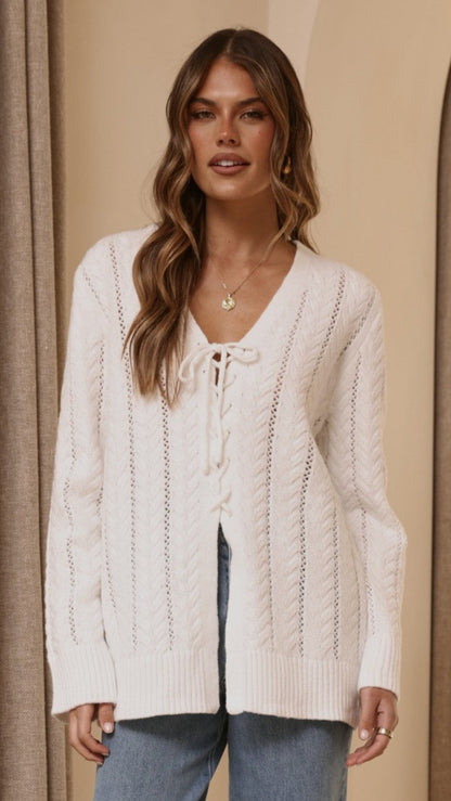 Georgia Knit Top - White