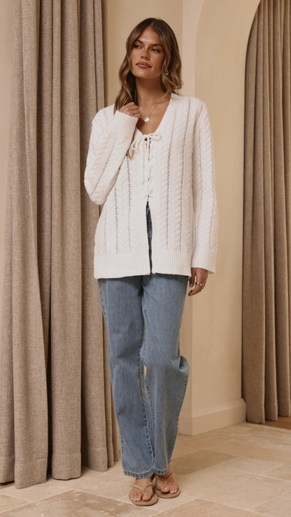 Georgia Knit Top - White
