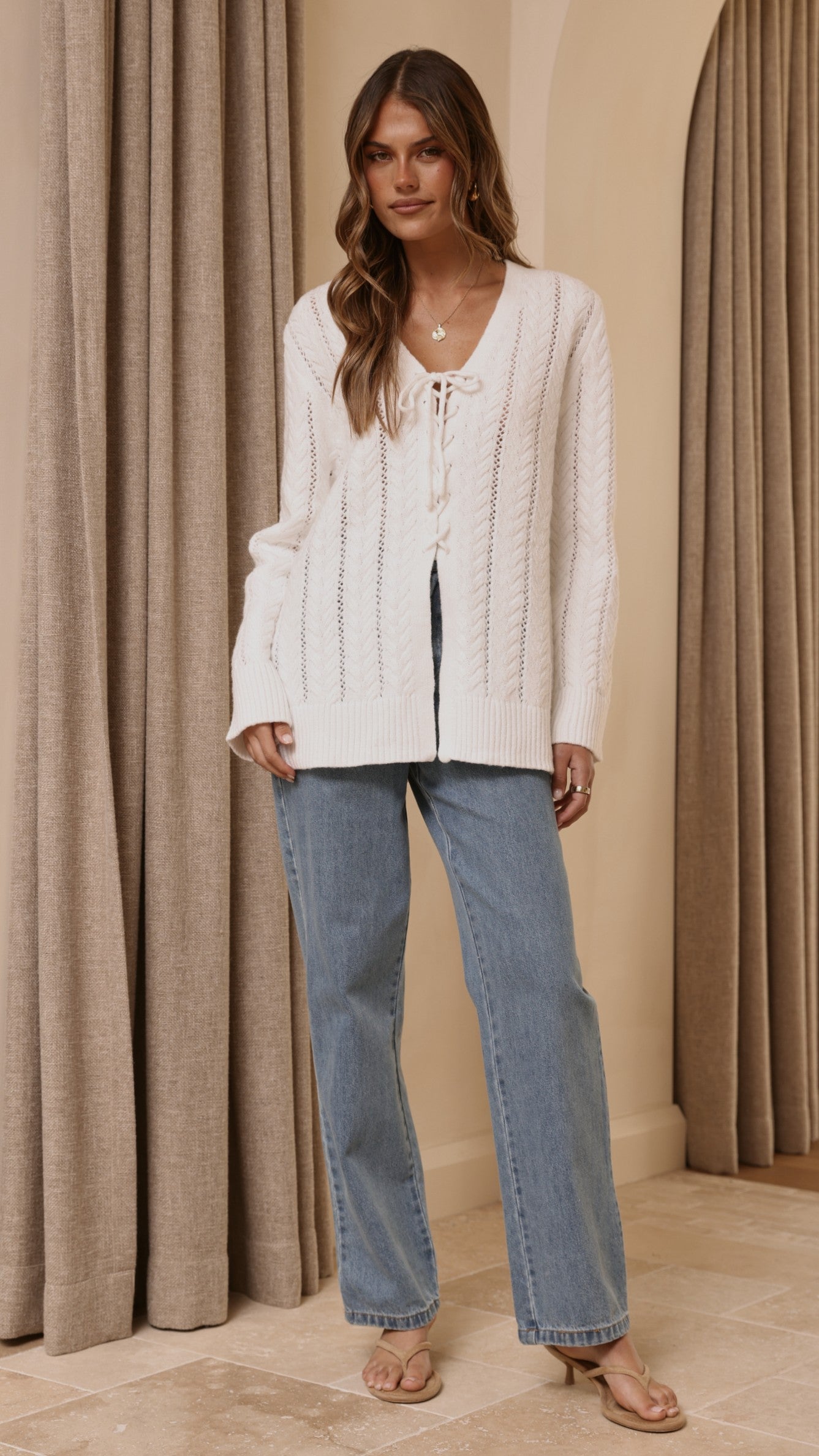 Georgia Knit Top - White