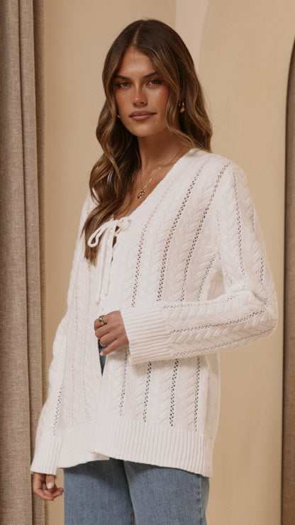 Georgia Knit Top - White