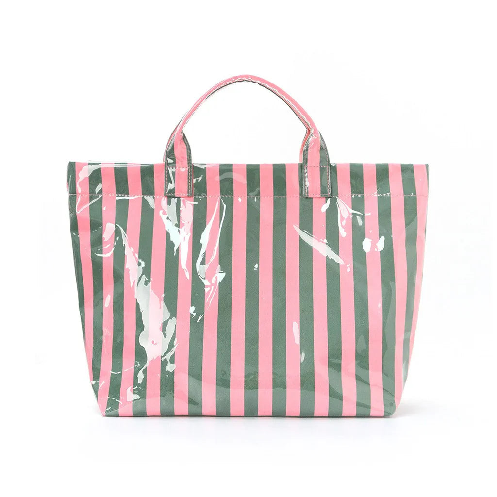Josslyn Large Striped Vinyl Tote