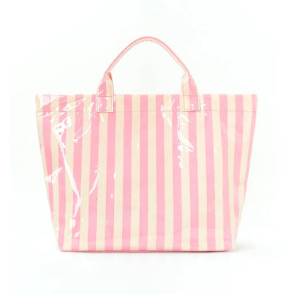 Josslyn Large Striped Vinyl Tote