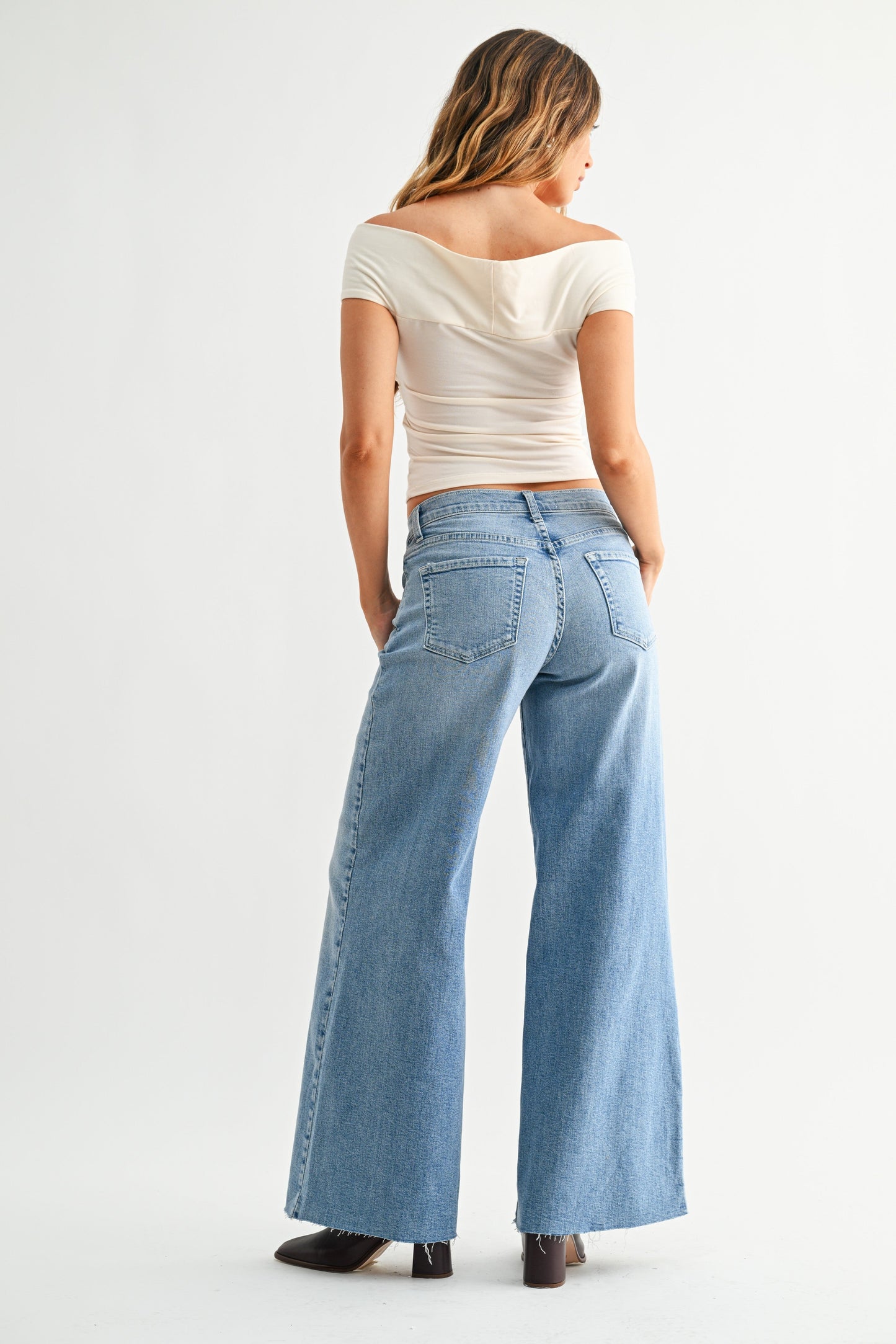 Just Black Denim Super Wide Leg Jean