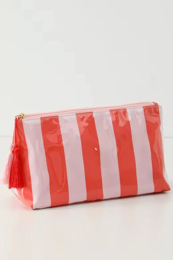 Josslyn Travel Stripe Cosmetic Makeup Bag