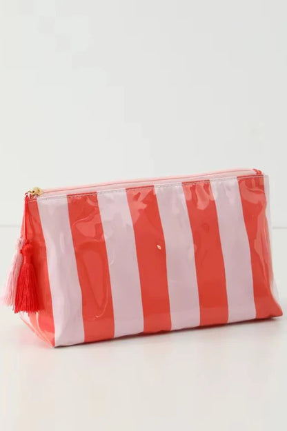 Josslyn Travel Stripe Cosmetic Makeup Bag