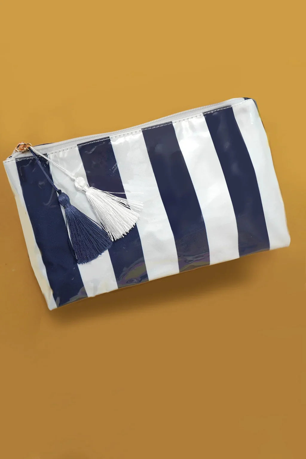 Josslyn Travel Stripe Cosmetic Makeup Bag