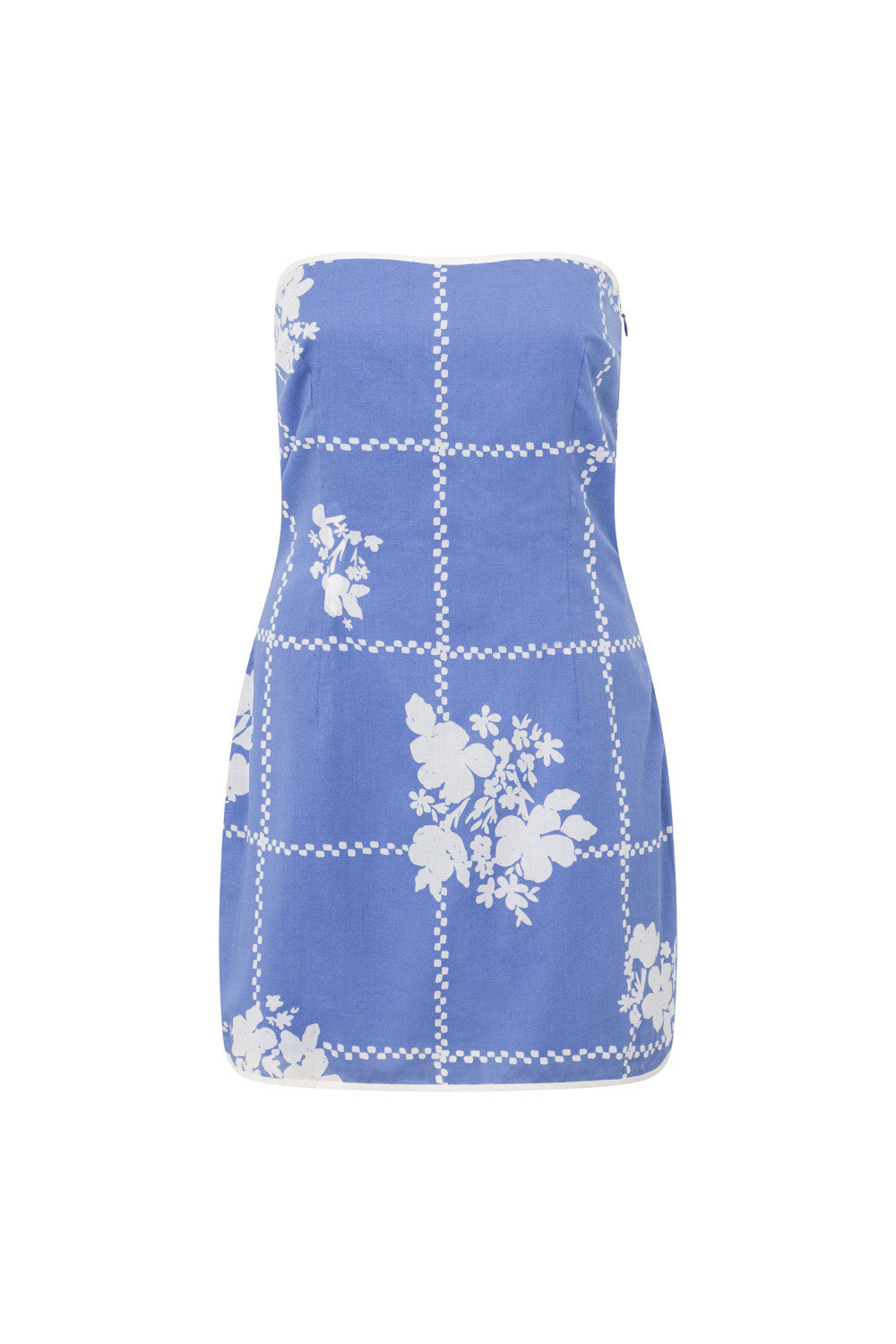 SAMPLE-Amira Dress - Check Flowers