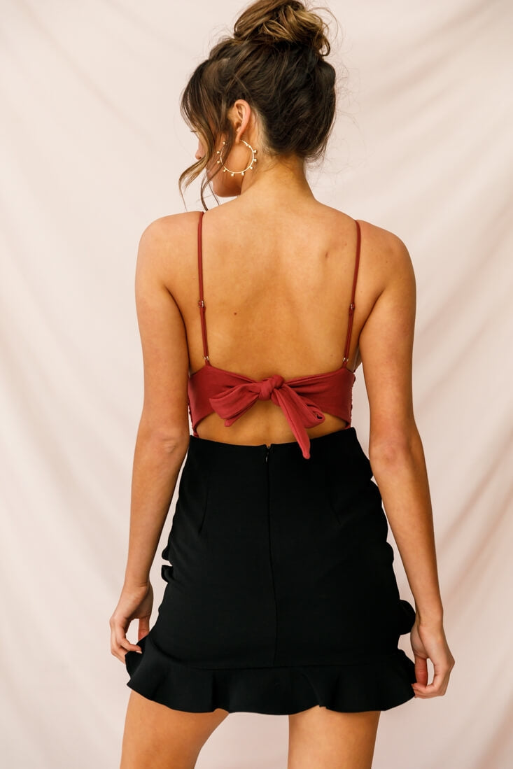 Frilled To Meet You Mini Skirt Black