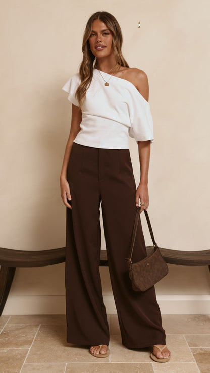 Maeva Tailored Pants - Brown
