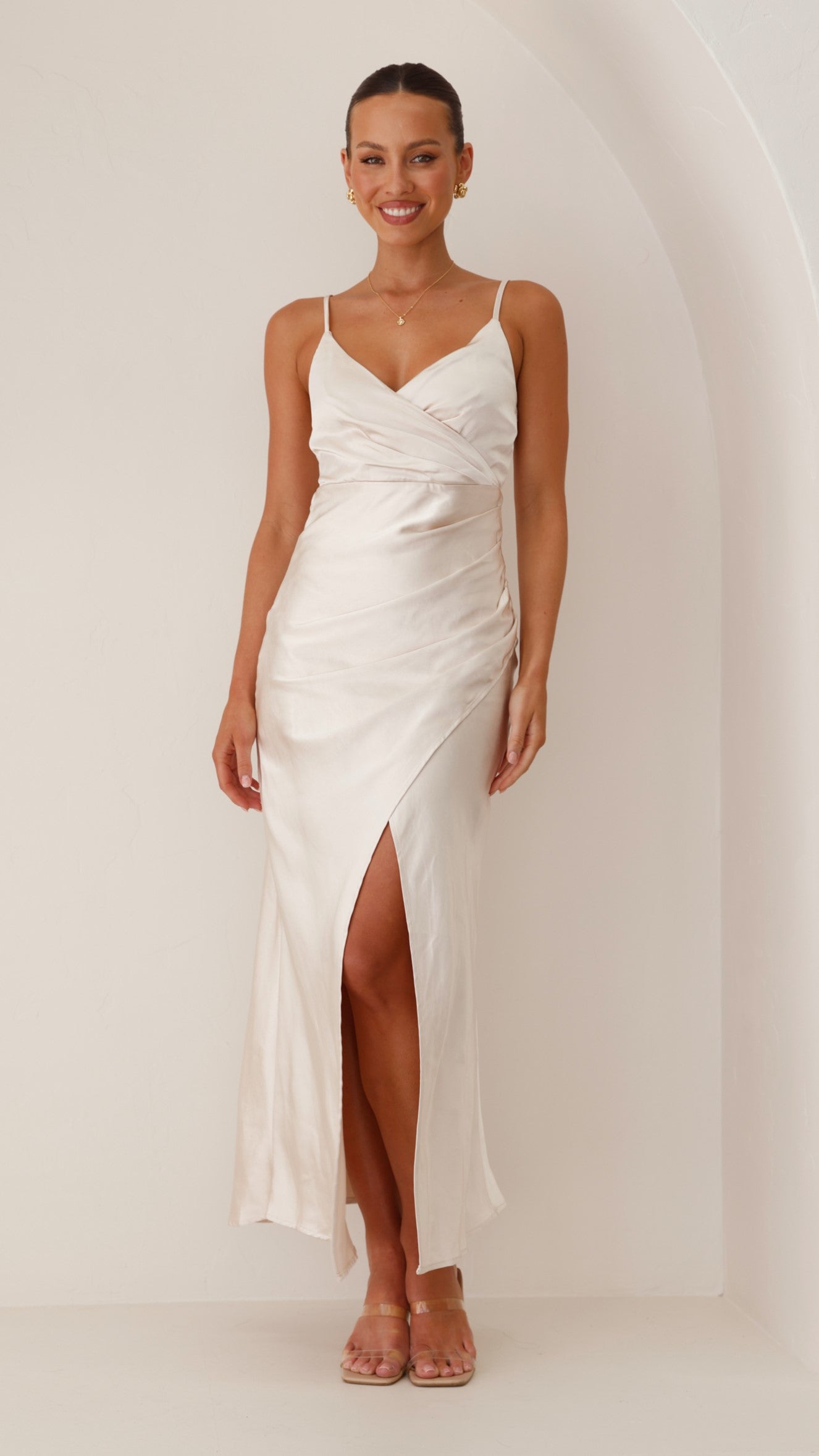 Elsa Midi Dress - Champagne