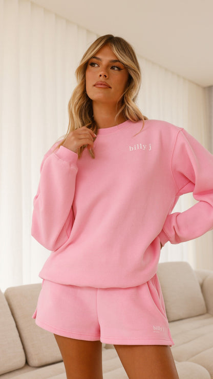 Billy J Crewneck Jumper - Pink