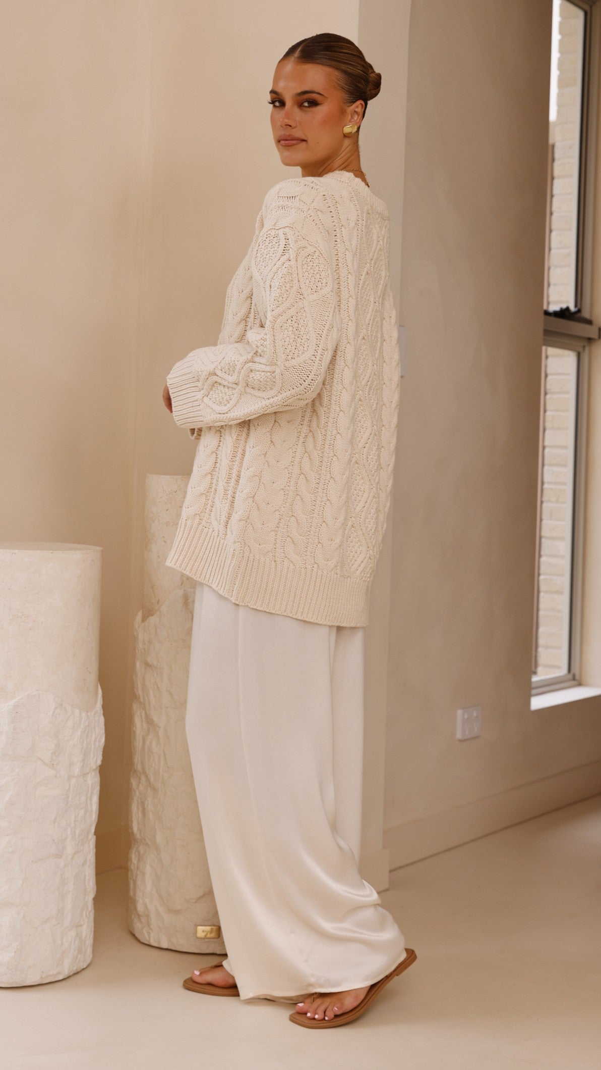Luna Knit Sweater - Cream