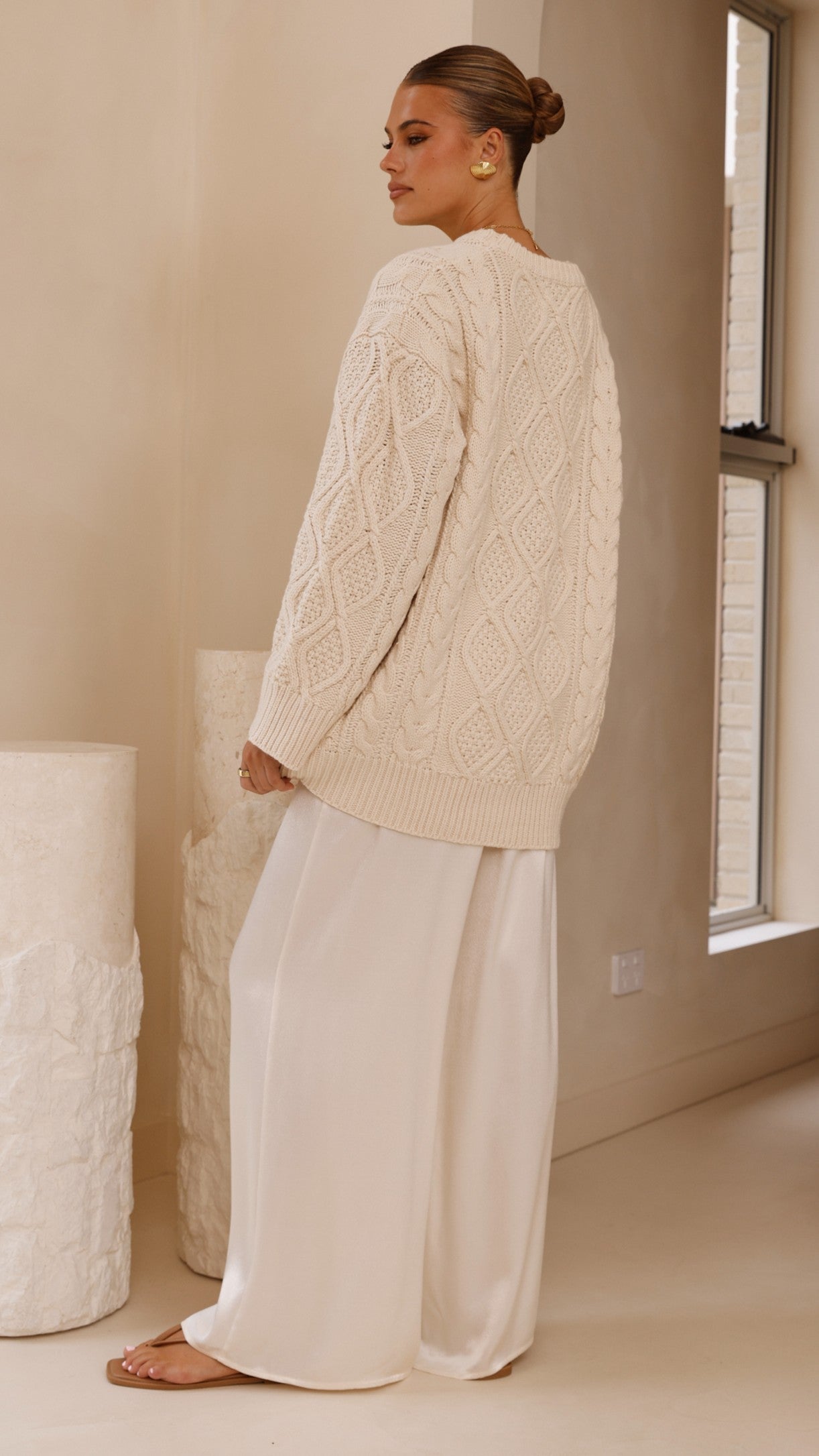 Luna Knit Sweater - Cream