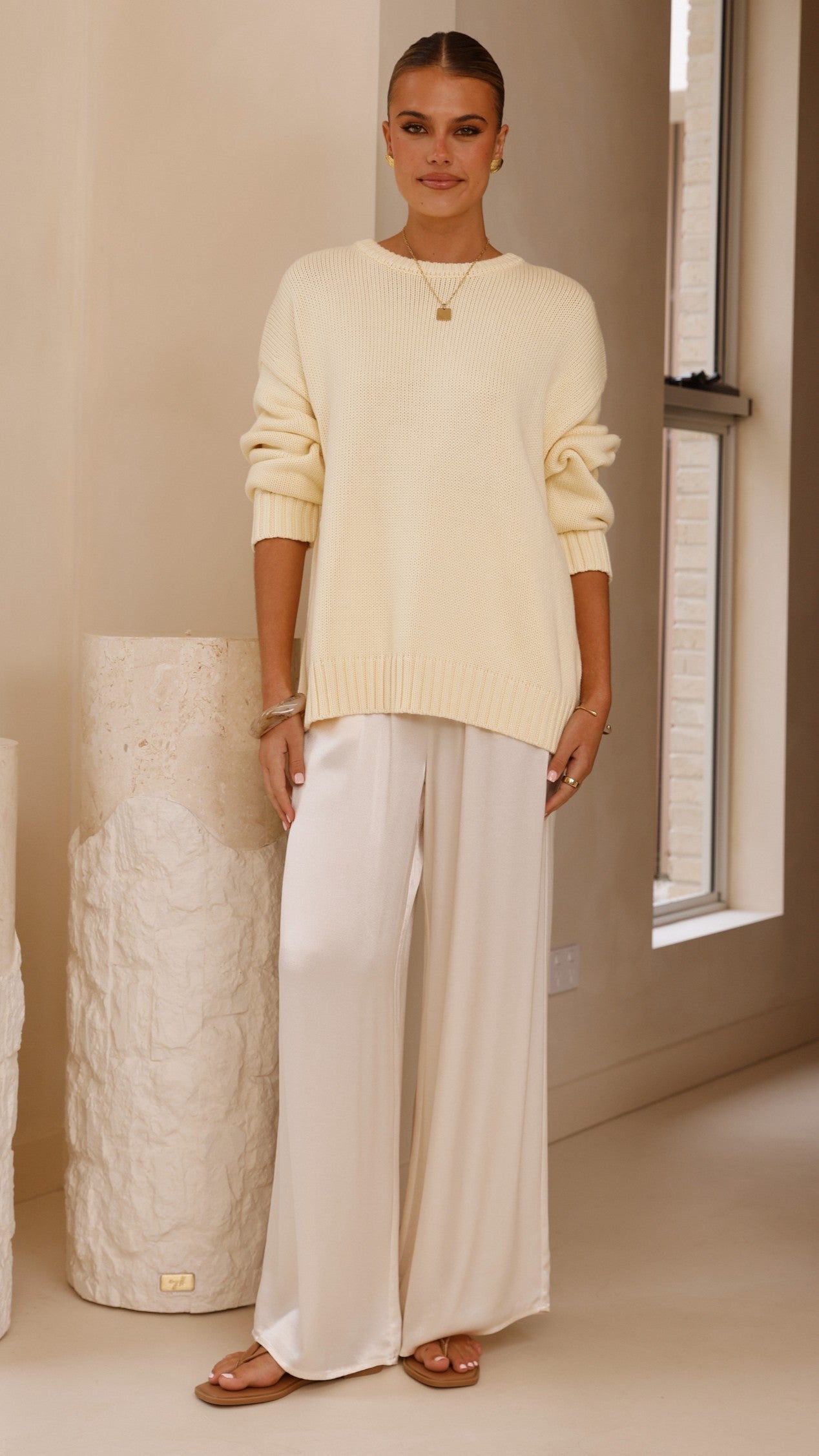 Dara Knitted Sweater - Butter Yellow