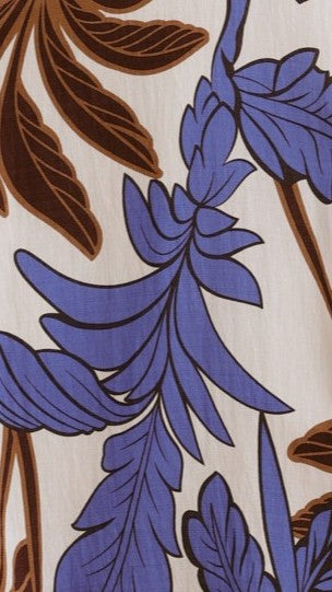 Marcel Maxi Dress - Chocolate/Blue Palm